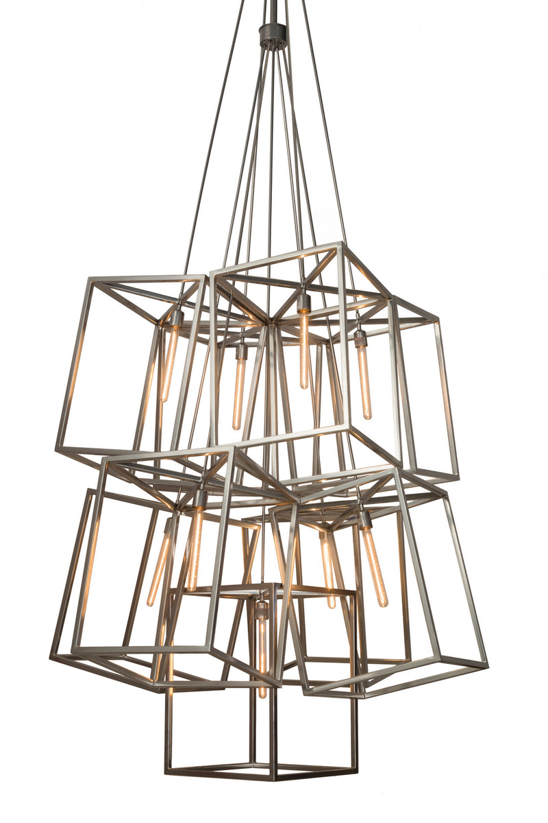Meyda Tiffany 183998 Nine Light Pendant, Chrome Powder Coat