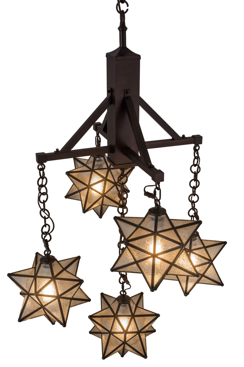 Meyda Tiffany 184367 Five Light Chandelier, Mahogany Bronze