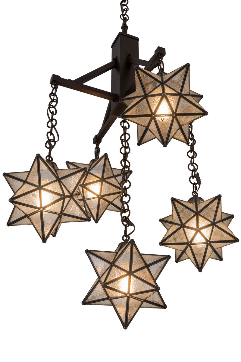 Meyda Tiffany 184367 Five Light Chandelier, Mahogany Bronze
