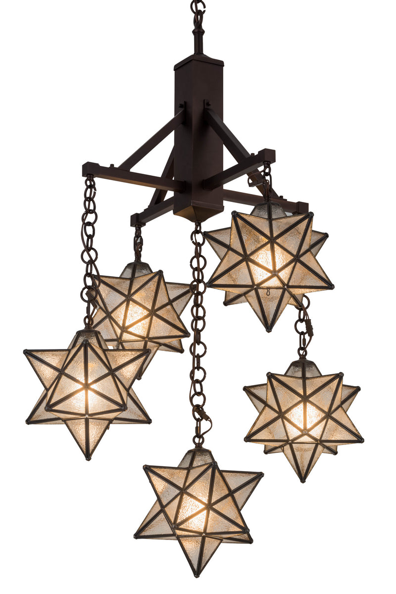 Meyda Tiffany 184367 Five Light Chandelier, Mahogany Bronze