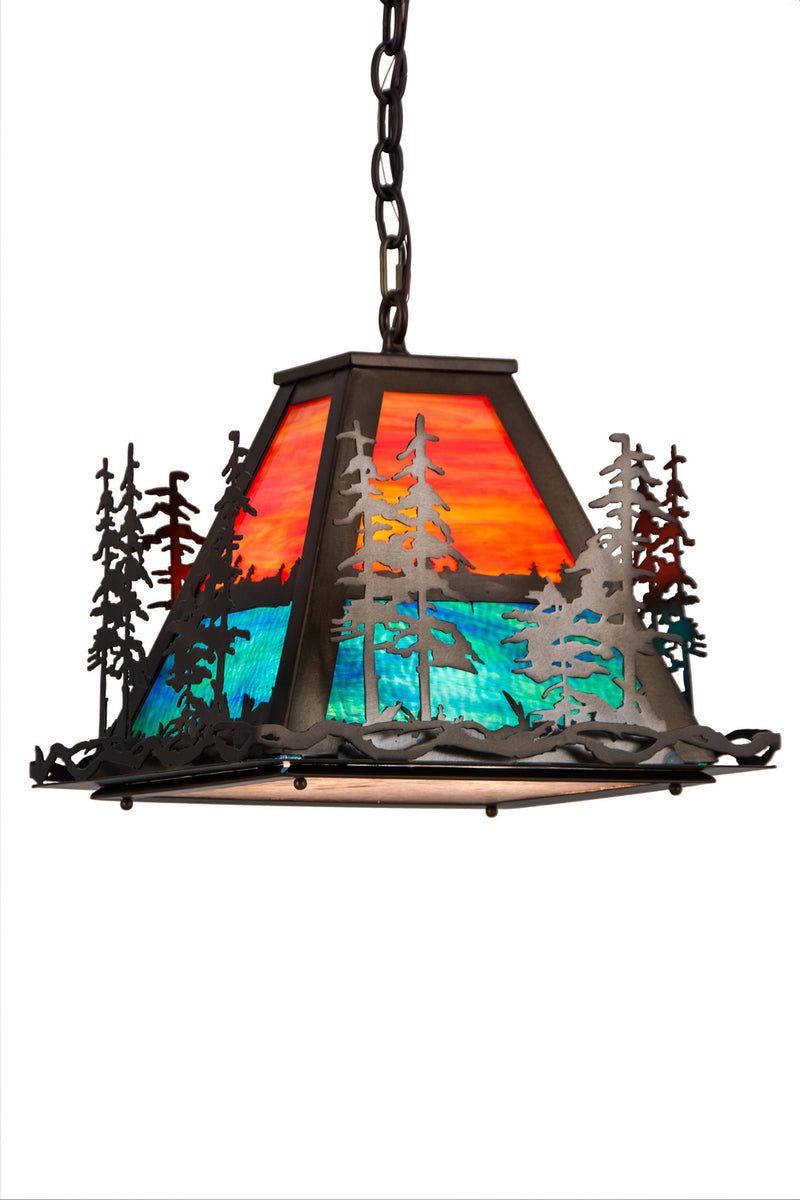 Meyda Tiffany 184428 Three Light Pendant, Antique Copper
