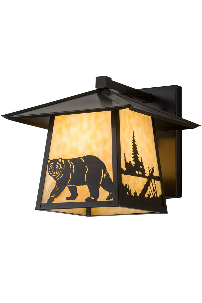 Meyda Tiffany 184742 One Light Wall Sconce, Craftsman Brown