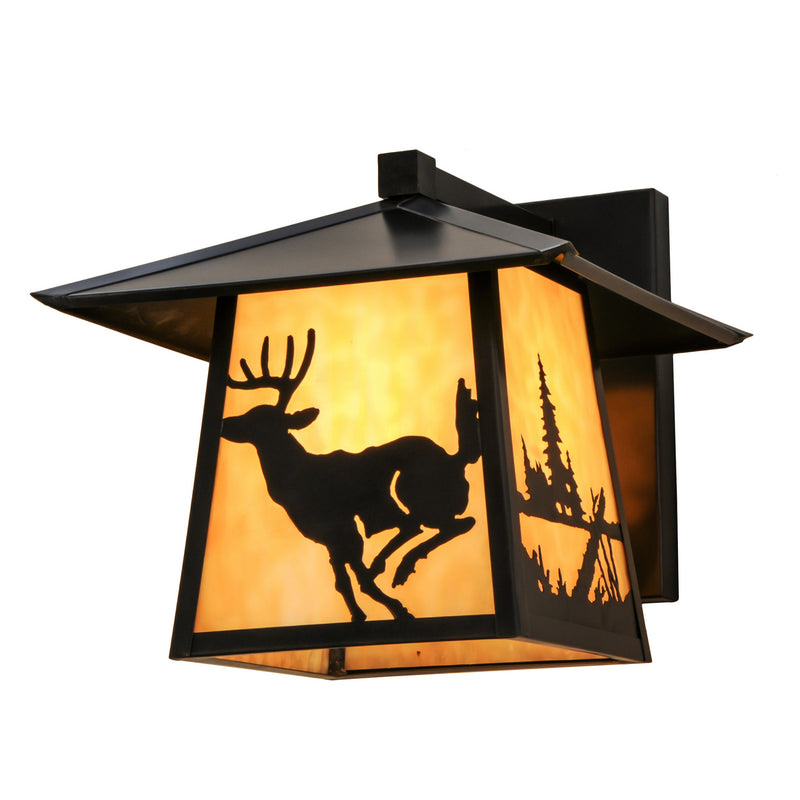 Meyda Tiffany 184743 One Light Wall Sconce, Craftsman Brown