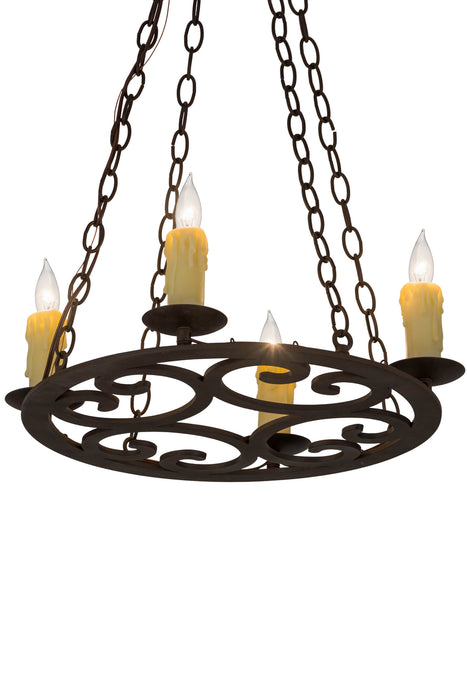Meyda Tiffany 184774 Four Light Chandelier, Rust