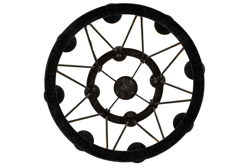 Meyda Tiffany 185067 12 Light Chandelier, Antique Iron Gate