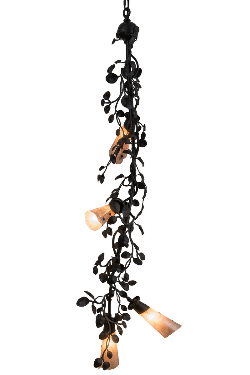 Meyda Tiffany 185117 Four Light Chandelier, Textured Black