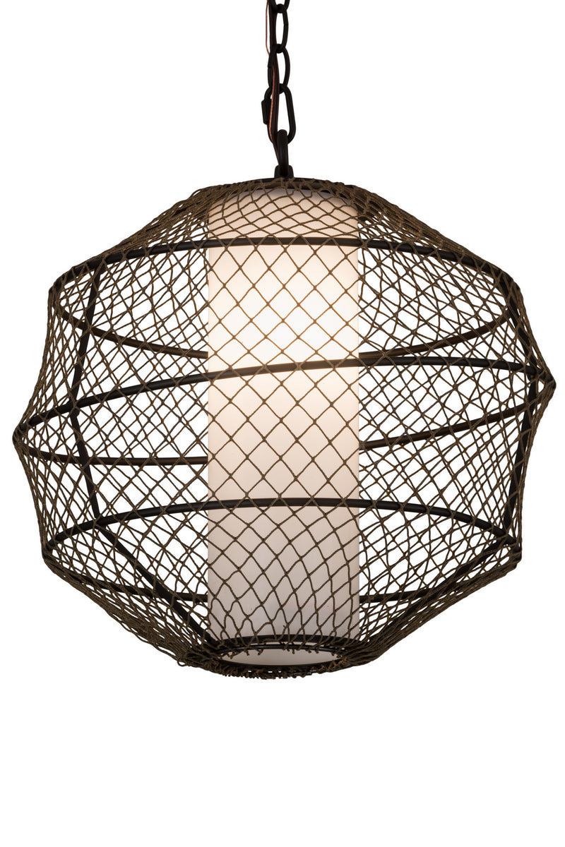 Meyda Tiffany 185263 One Light Pendant, Oil Rubbed Bronze