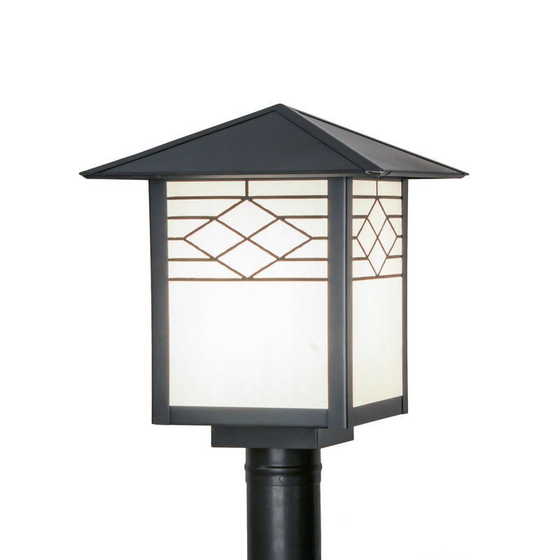Meyda Tiffany 185464 One Light Post Mount, Craftsman Brown