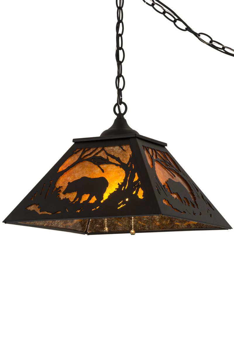 Meyda Tiffany 185546 Two Light Pendant, Textured Black