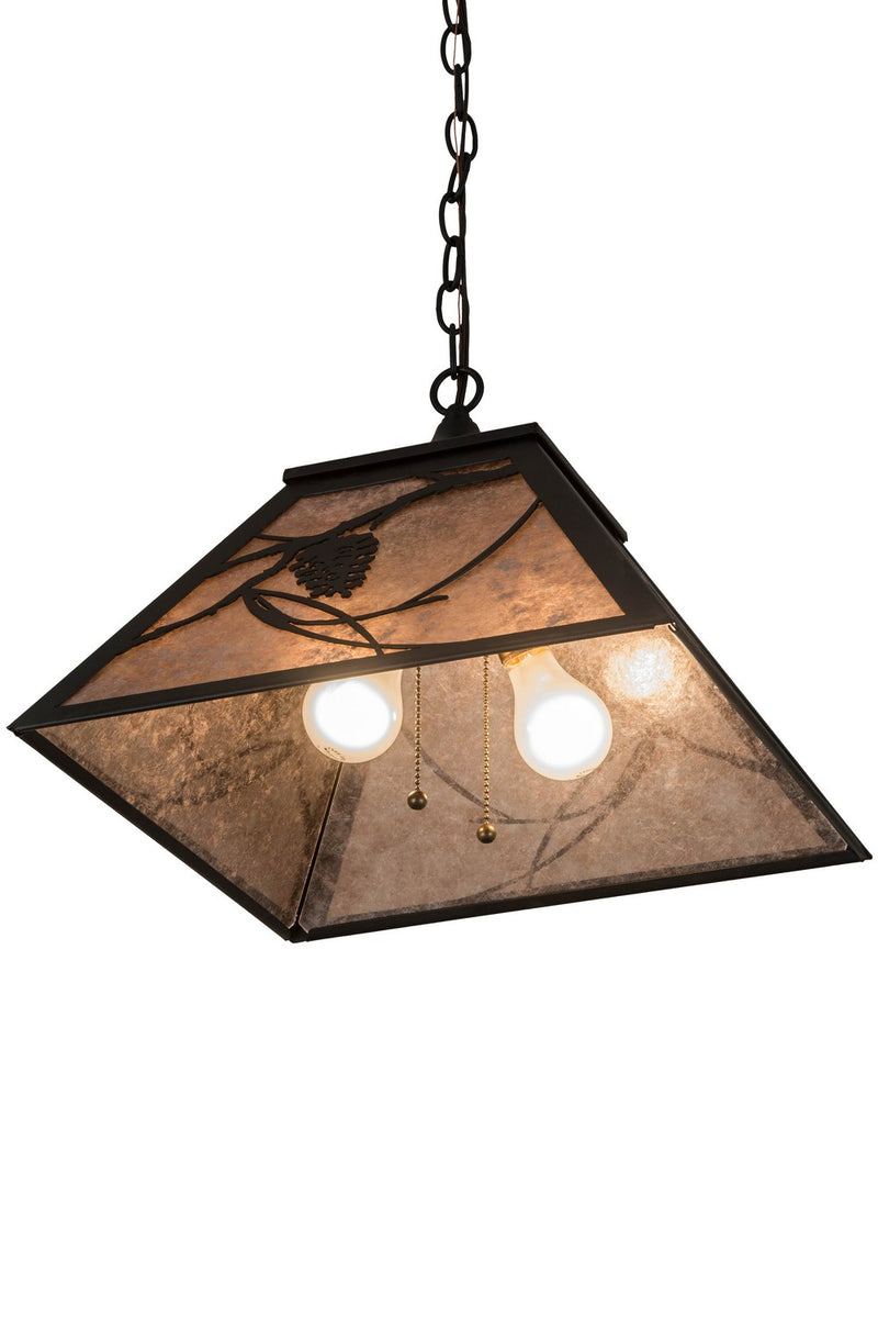 Meyda Tiffany 185768 Two Light Pendant, Textured Black