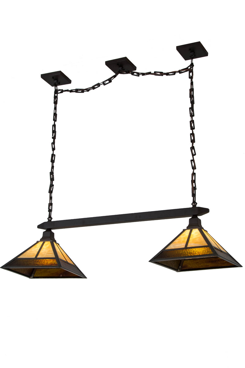 Meyda Tiffany 186378 Two Light Island Pendant, Oil Rubbed Bronze