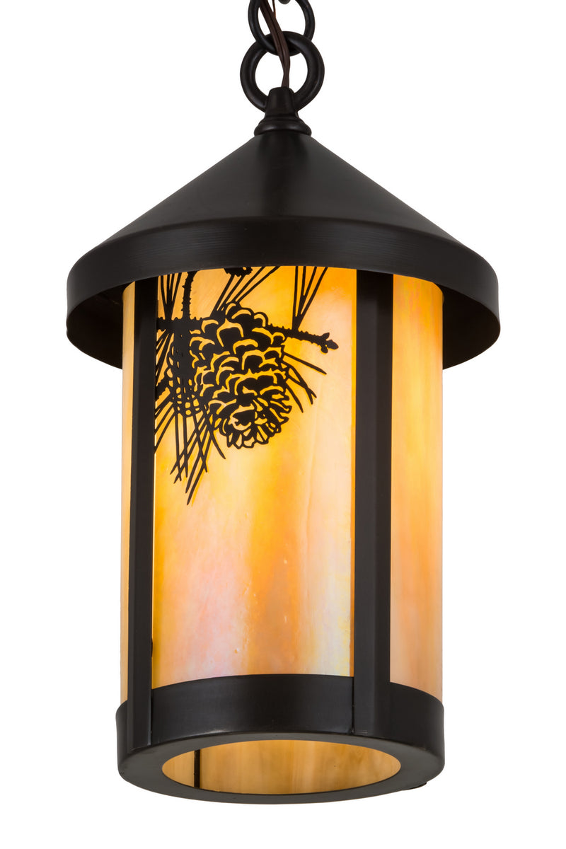 Meyda Tiffany 187065 One Light Pendant, Craftsman Brown