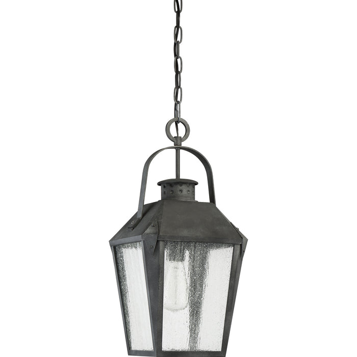 Quoizel CRG1910MB One Light Outdoor Hanging Lantern, Mottled Black