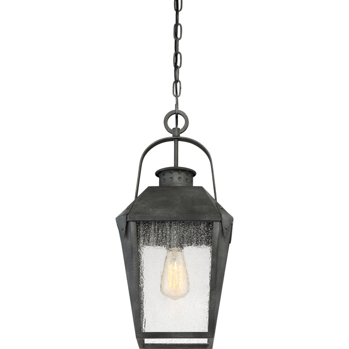 Quoizel CRG1910MB One Light Outdoor Hanging Lantern, Mottled Black