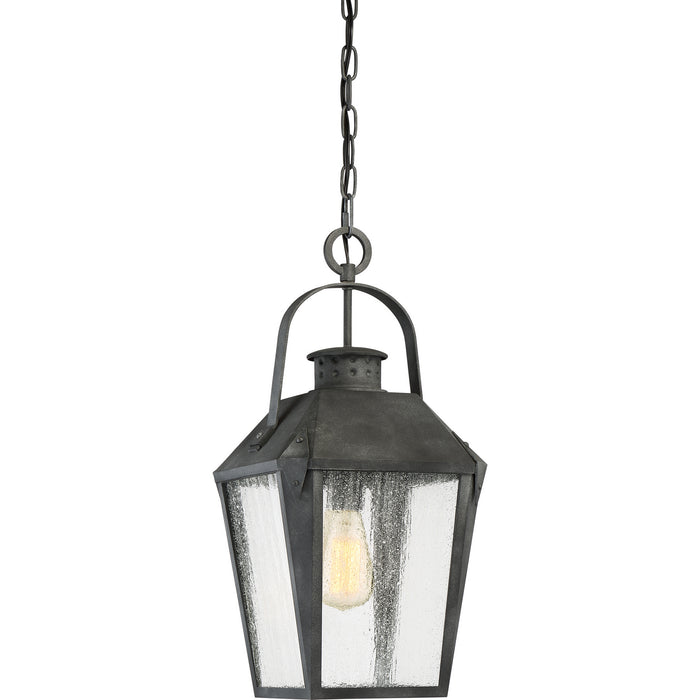 Quoizel CRG1910MB One Light Outdoor Hanging Lantern, Mottled Black
