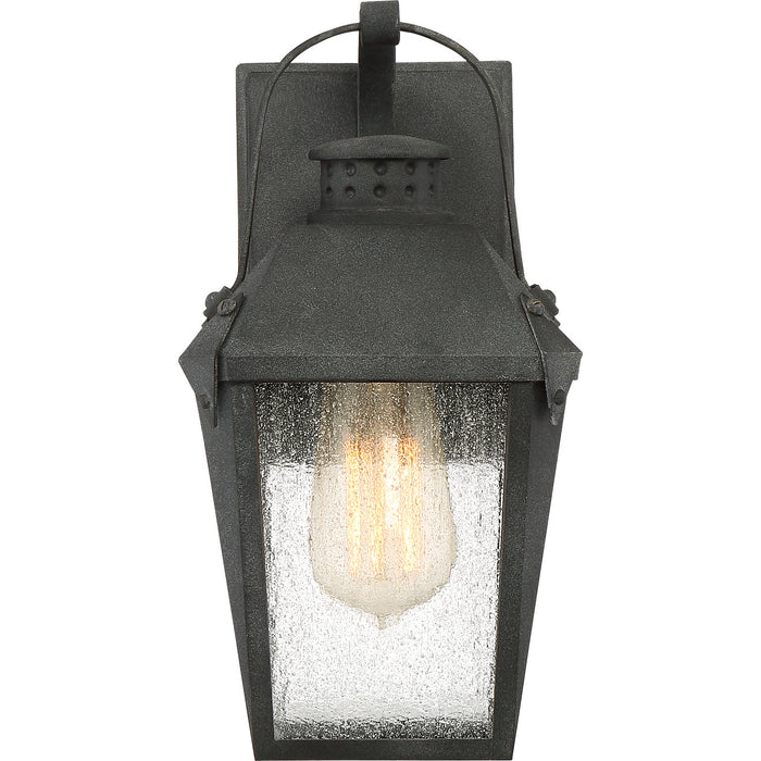 Quoizel CRG8406MB One Light Outdoor Wall Lantern, Mottled Black