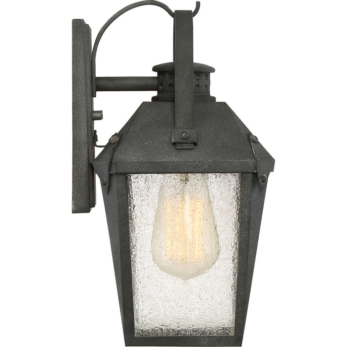 Quoizel CRG8406MB One Light Outdoor Wall Lantern, Mottled Black