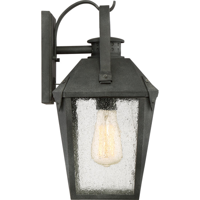 Quoizel CRG8408MB One Light Outdoor Wall Lantern, Mottled Black