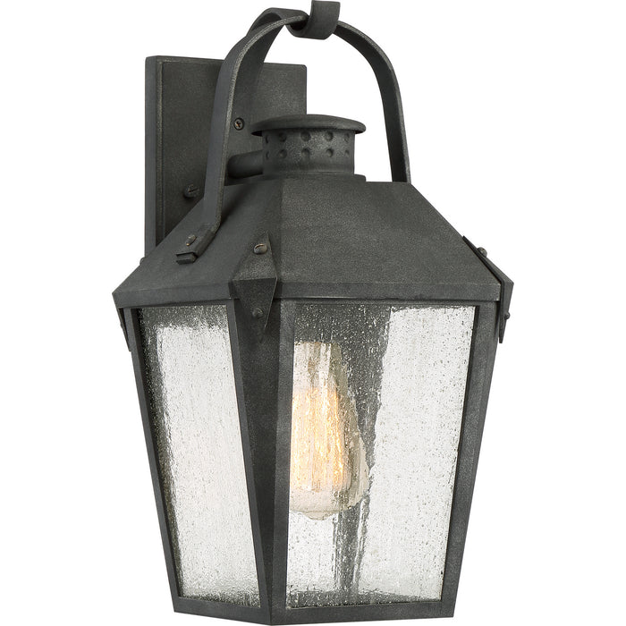 Quoizel CRG8408MB One Light Outdoor Wall Lantern, Mottled Black