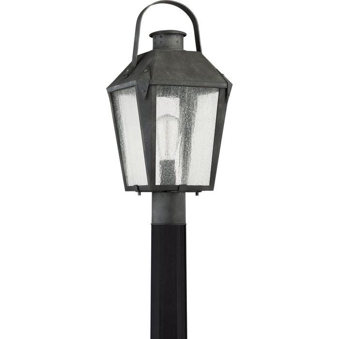 Quoizel CRG9010MB One Light Outdoor Post Mount, Mottled Black