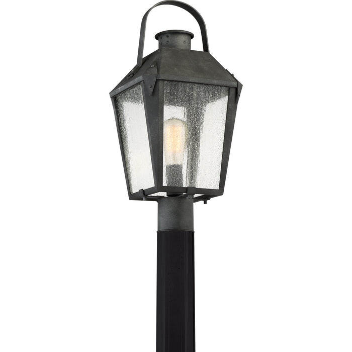 Quoizel CRG9010MB One Light Outdoor Post Mount, Mottled Black