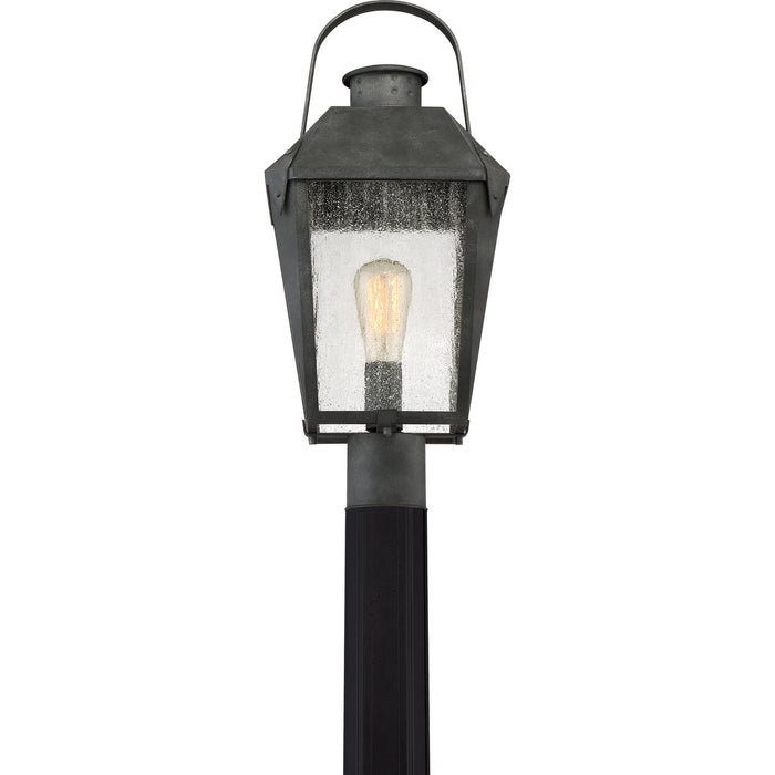 Quoizel CRG9010MB One Light Outdoor Post Mount, Mottled Black