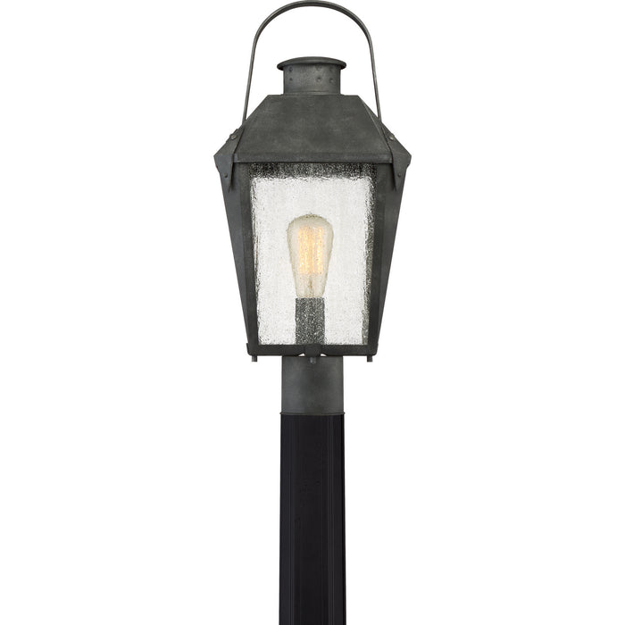 Quoizel CRG9010MB One Light Outdoor Post Mount, Mottled Black