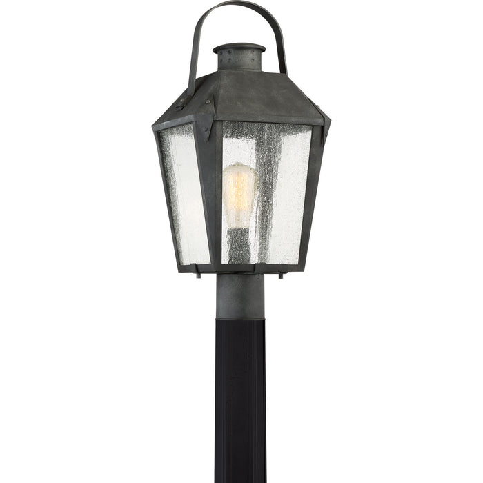 Quoizel CRG9010MB One Light Outdoor Post Mount, Mottled Black
