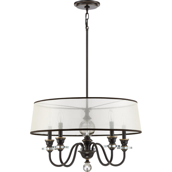 Quoizel CRY5005PN Five Light Chandelier, Palladian Bronze