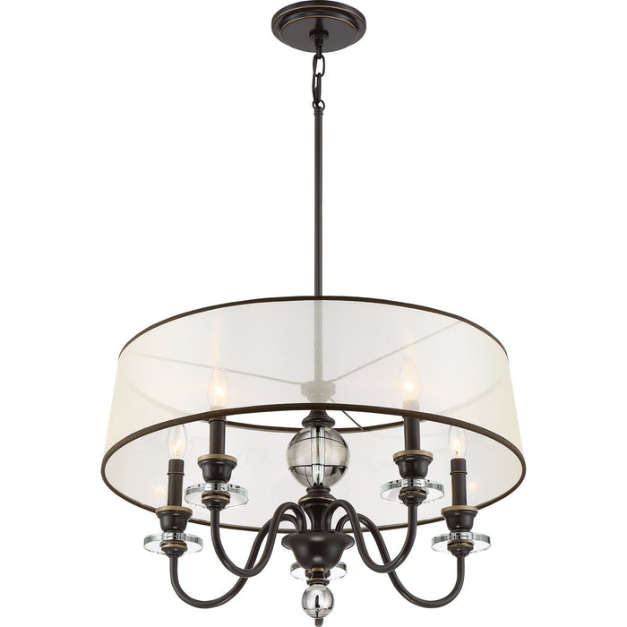 Quoizel CRY5005PN Five Light Chandelier, Palladian Bronze