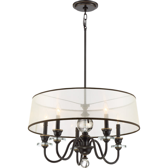 Quoizel CRY5005PN Five Light Chandelier, Palladian Bronze