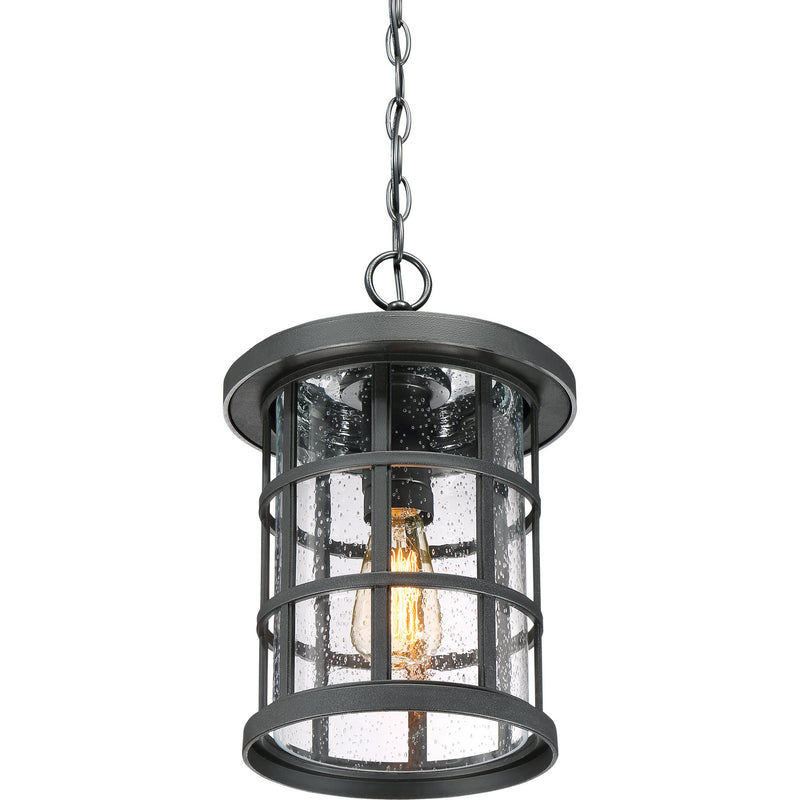 Quoizel CSE1910EK One Light Outdoor Hanging Lantern, Earth Black