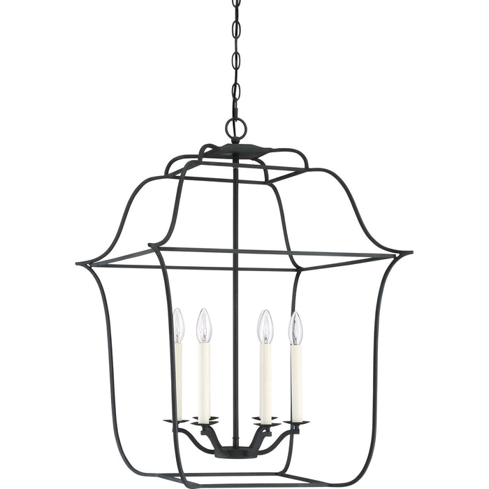 Quoizel GLY5206BA Six Light Foyer Pendant, Royal Ebony