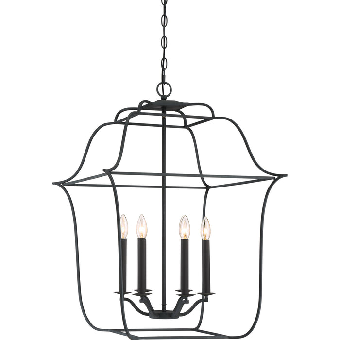 Quoizel GLY5206BA Six Light Foyer Pendant, Royal Ebony