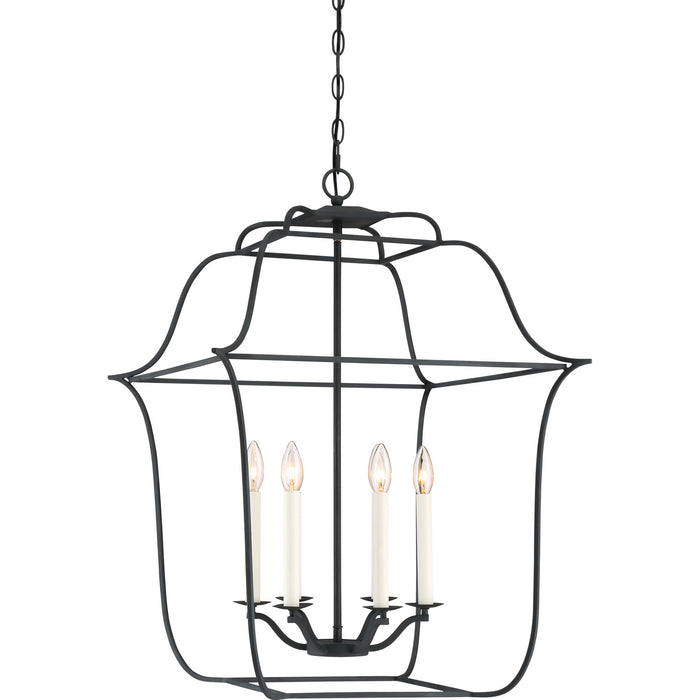 Quoizel GLY5206BA Six Light Foyer Pendant, Royal Ebony