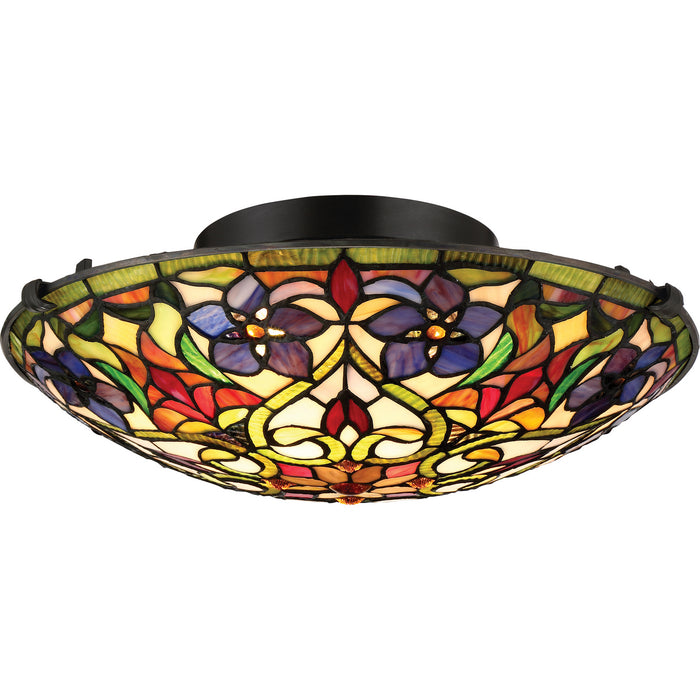Quoizel TFVT1617VB Two Light Flush Mount, Vintage Bronze