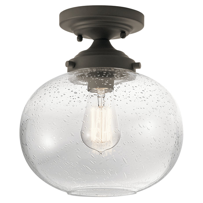 Kichler 42296OZ One Light Semi Flush Mount, Olde Bronze