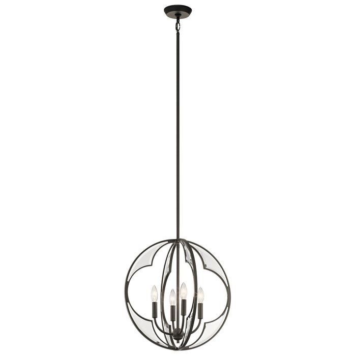 Kichler 43096OZ Four Light Chandelier, Olde Bronze