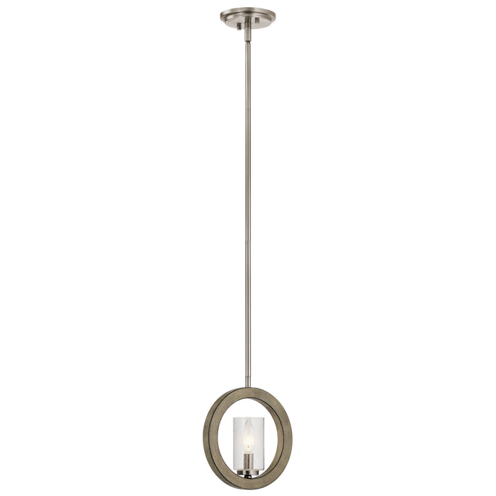 Kichler 43189DAG One Light Mini Pendant/Wall Mount, Distressed Antique Gray