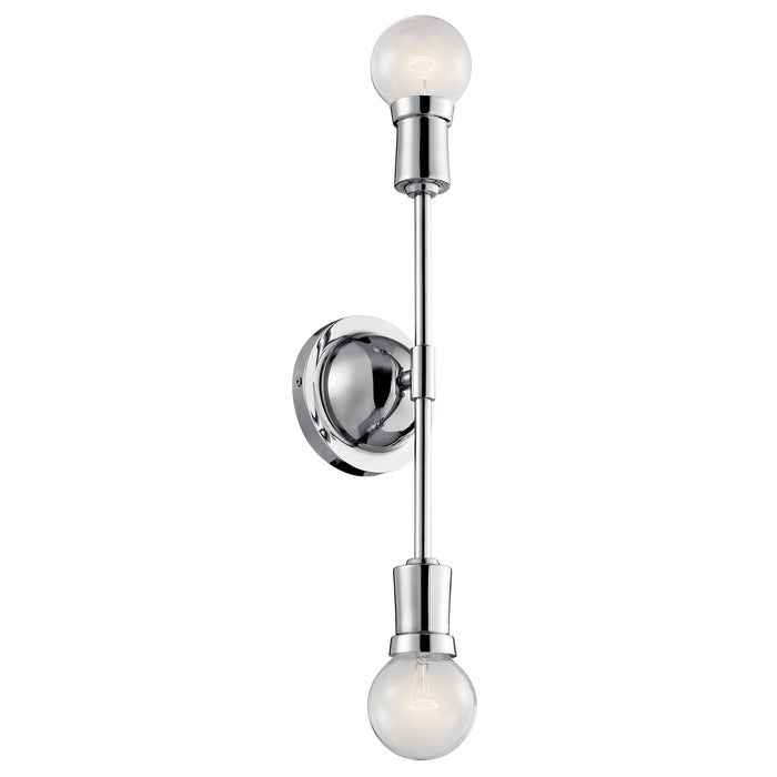 Kichler 43195CH Two Light Wall Sconce, Chrome