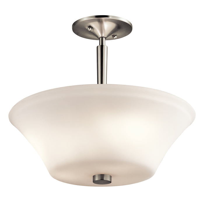 Kichler 43669NIL18 LED Semi Flush Mount, Brushed Nickel