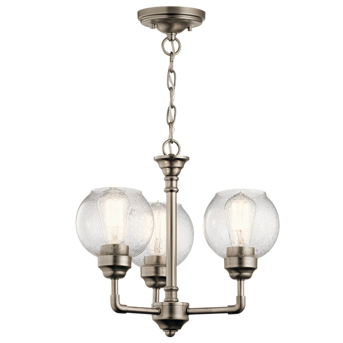 Kichler 43992AP Three Light Chandelier/Semi Flush Mount, Antique Pewter