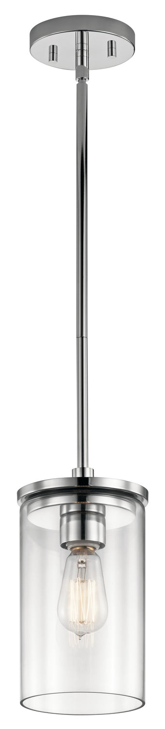 Kichler 43996CH One Light Mini Pendant, Chrome