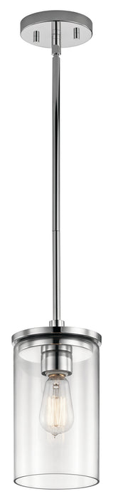 Kichler 43996CH One Light Mini Pendant, Chrome