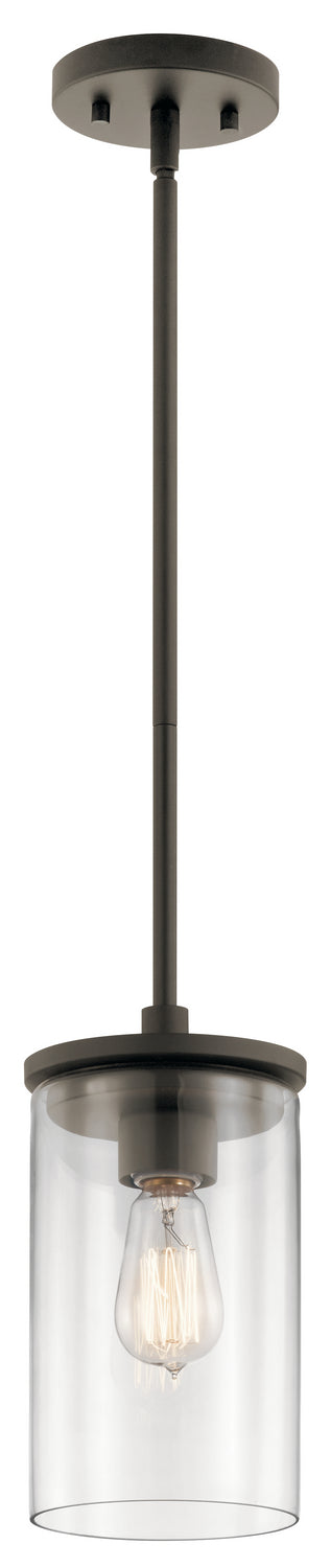 Kichler 43996OZ One Light Mini Pendant, Olde Bronze