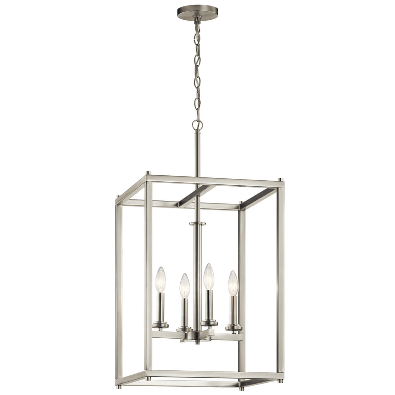 Kichler 43998NI Four Light Foyer Pendant, Brushed Nickel