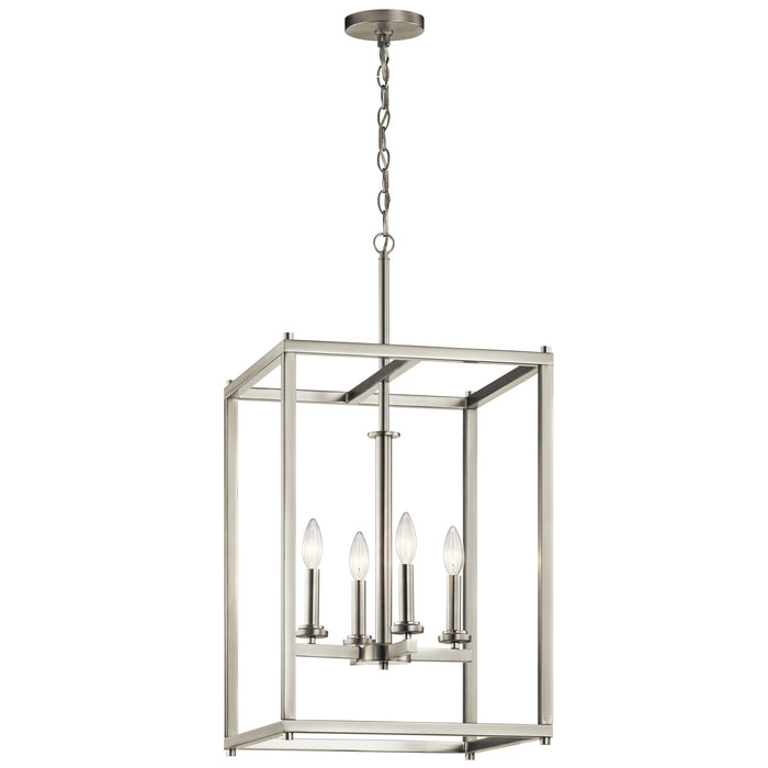 Kichler 43998NI Four Light Foyer Pendant, Brushed Nickel