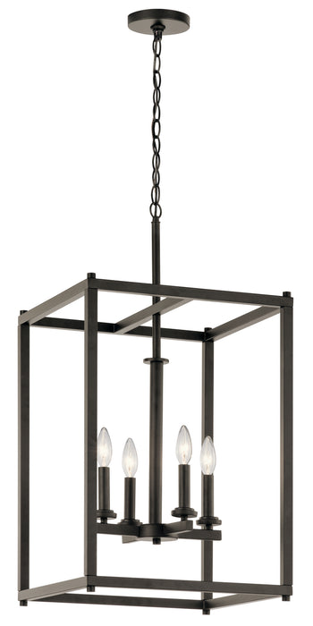 Kichler 43998OZ Four Light Foyer Pendant, Olde Bronze