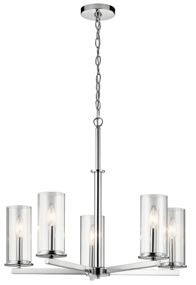 Kichler 43999CH Five Light Chandelier, Chrome