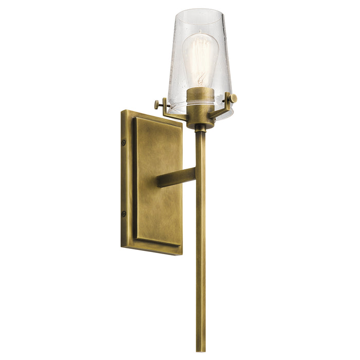 Kichler 45295NBR One Light Wall Sconce, Natural Brass